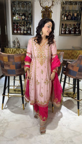 Dual colour maharani suit